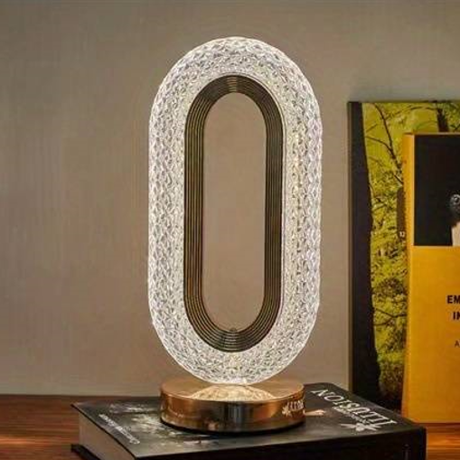 Lampa Stołowa Kryształowa z Regulowanym Oświetleniem | 3 Tryby Światła, Ładowanie USB-C 6