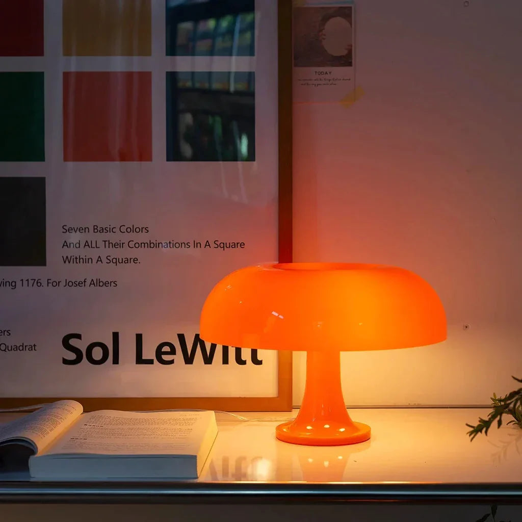 Lampa Stołowa Retro z PVC, 20 cm, Ciepłe Światło LED – Lampy Stołowe do Salonu i Sypialni 1