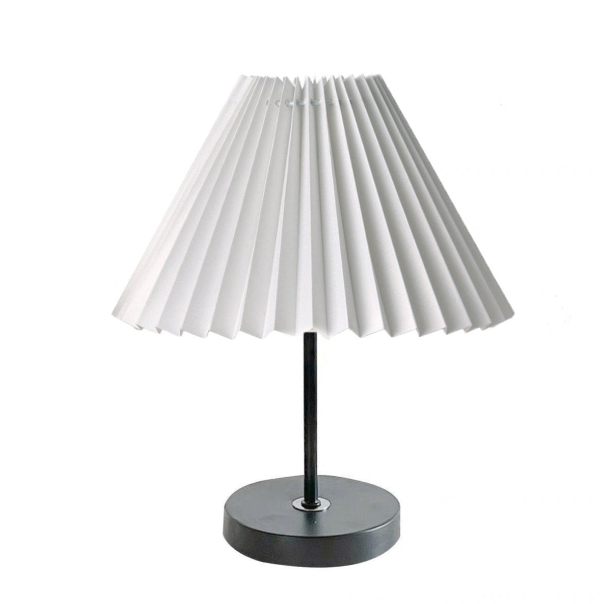 Lampa Stołowa Szklana z Plisowanym Abażurem | Regulowane LED, Stabilna Podstawa do Salonu 10
