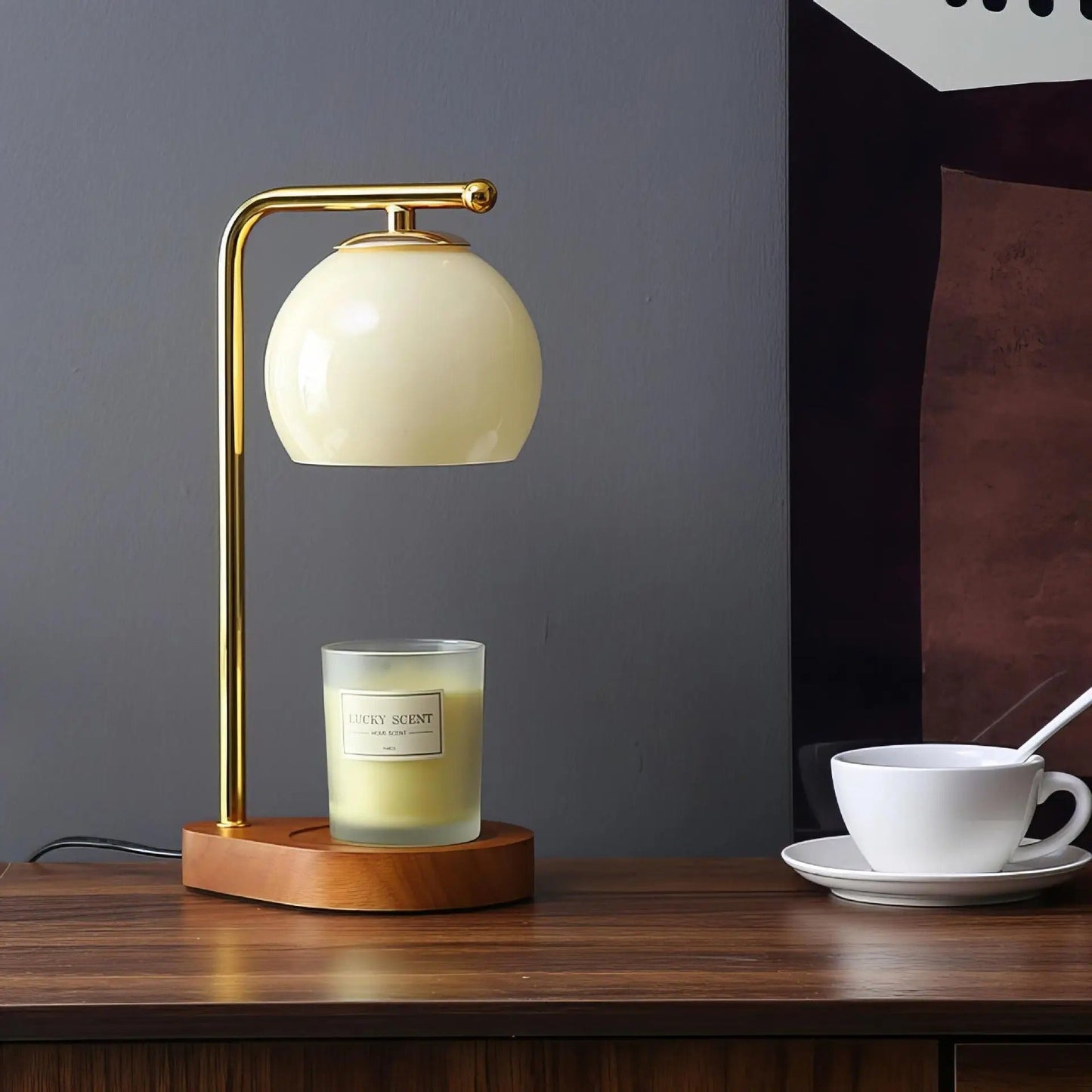 Lampa Stołowa Tamara z Efektem Świecy – Ciepłe Światło, Elegancki Design do Salonu, 16x16x35 cm 2