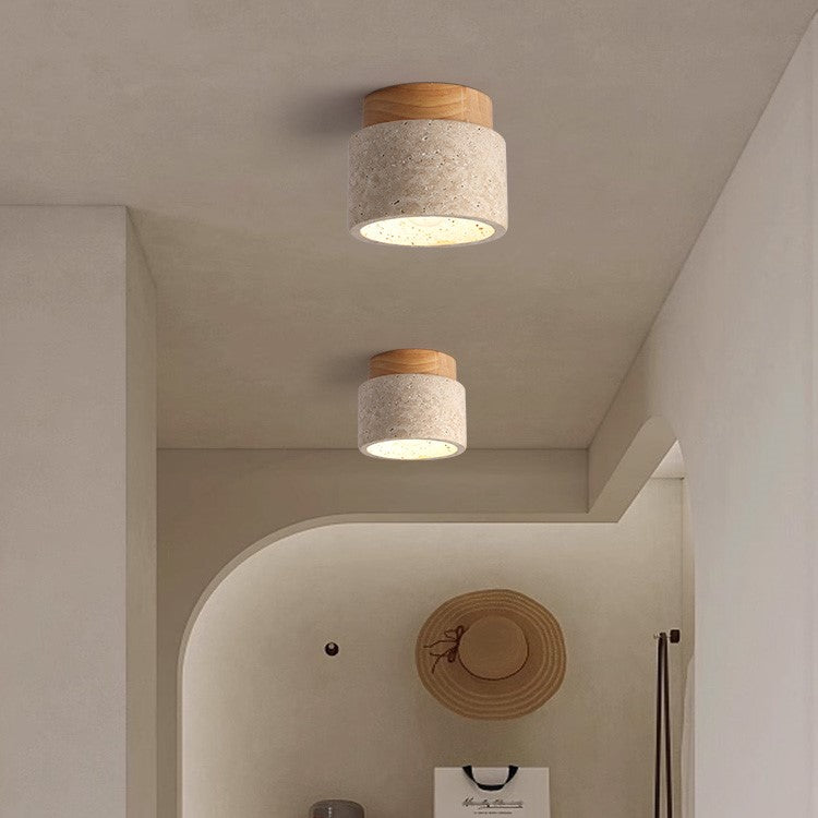 Lampa Sufitowa Cylindryczna z Drewna | Nowoczesny Design, Idealna do Salonów i Sypialni 1