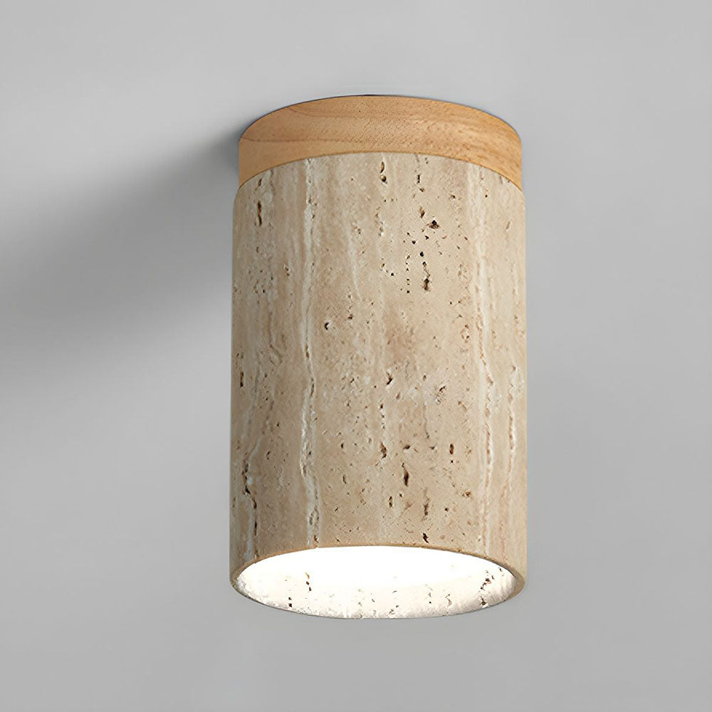 Lampa Sufitowa Cylindryczna z Drewna | Nowoczesny Design, Idealna do Salonów i Sypialni 2