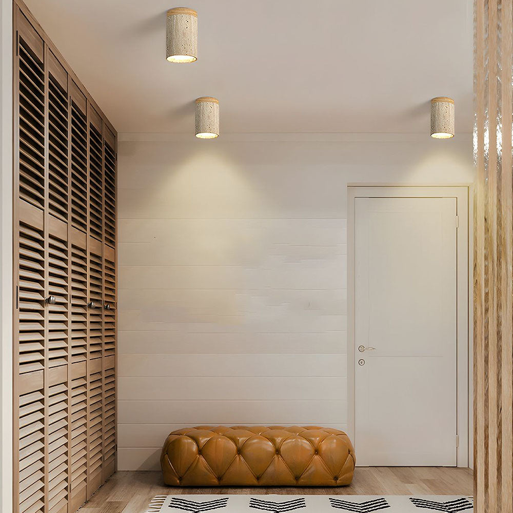 Lampa Sufitowa Cylindryczna z Drewna | Nowoczesny Design, Idealna do Salonów i Sypialni 5