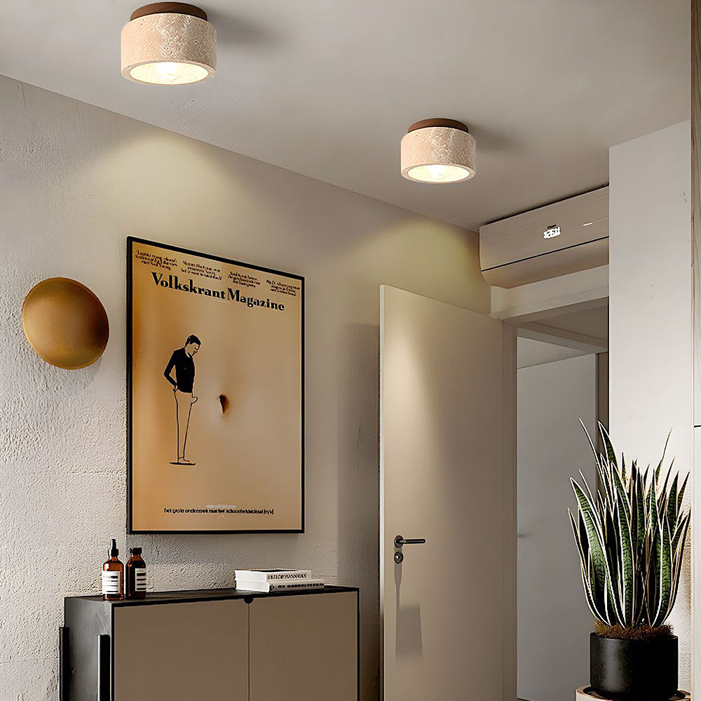 Lampa Sufitowa Cylindryczna z Drewna | Nowoczesny Design, Idealna do Salonów i Sypialni 9
