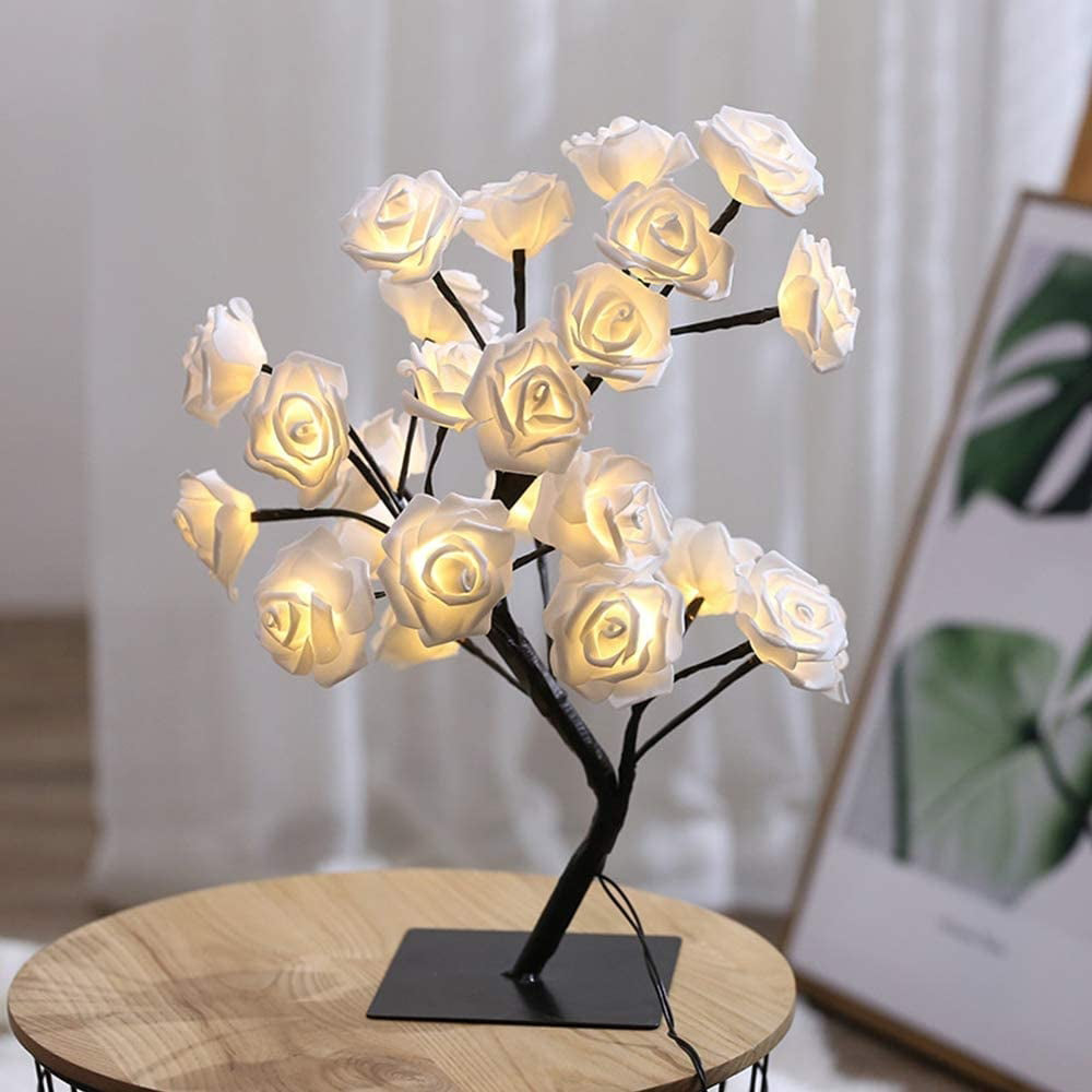 Lampa Sufitowa LED w Kształcie Drzewa Różanego | Ciepłe Światło, Energooszczędna Lampy do Salonu 4
