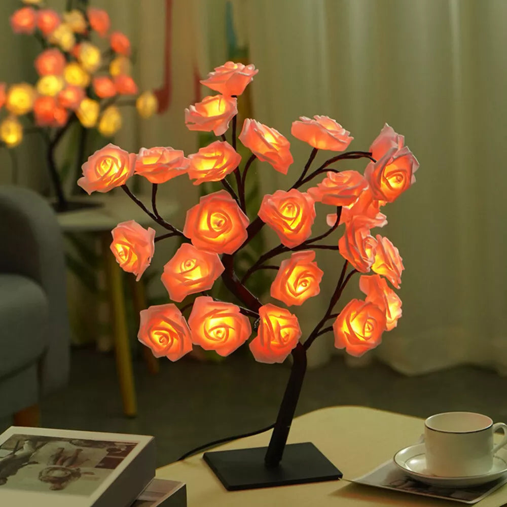 Lampa Sufitowa LED w Kształcie Drzewa Różanego | Ciepłe Światło, Energooszczędna Lampy do Salonu 6