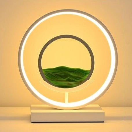 Lampa Sufitowa LED z Dyskiem Piaskowym | Eleganckie Oświetlenie Dimmable 28 cm 10