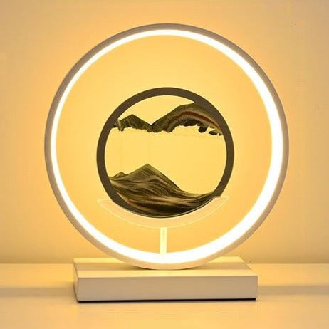 Lampa Sufitowa LED z Dyskiem Piaskowym | Eleganckie Oświetlenie Dimmable 28 cm 11