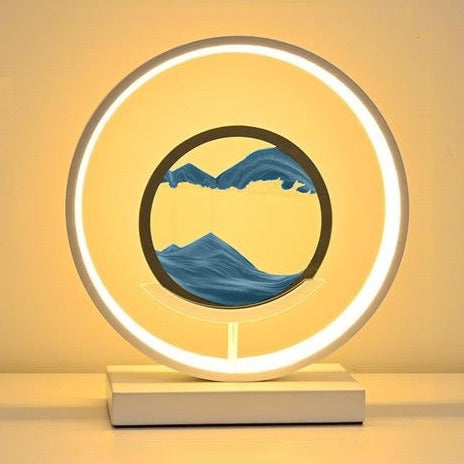 Lampa Sufitowa LED z Dyskiem Piaskowym | Eleganckie Oświetlenie Dimmable 28 cm 12