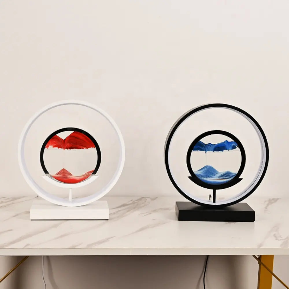 Lampa Sufitowa LED z Dyskiem Piaskowym | Eleganckie Oświetlenie Dimmable 28 cm 3