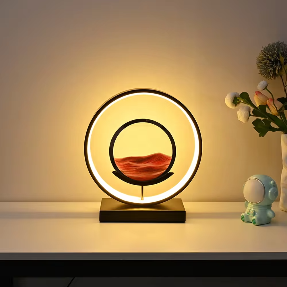 Lampa Sufitowa LED z Dyskiem Piaskowym | Eleganckie Oświetlenie Dimmable 28 cm 7