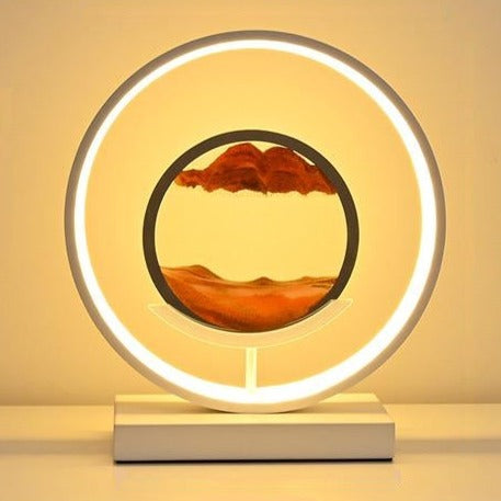 Lampa Sufitowa LED z Dyskiem Piaskowym | Eleganckie Oświetlenie Dimmable 28 cm 9