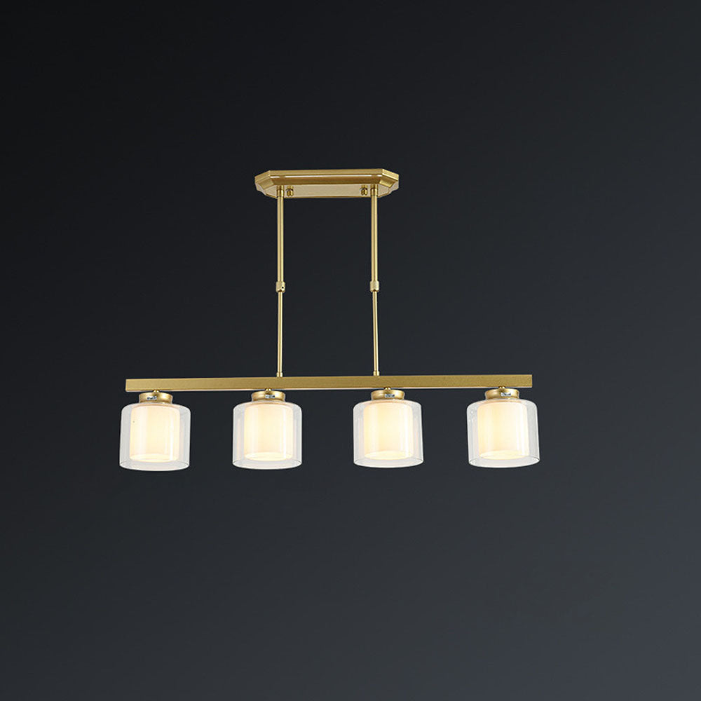 Lampa Sufitowa Szklana z Regulacją Wysokości | Elegancka do Kuchni i Jadalni, Żelazo i Szkło, Średnica 70/90 cm 8