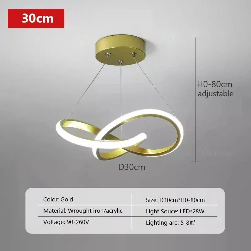 Lampa Wisząca LED Nordycka | Nowoczesne Oświetlenie 1,5 kg do Salonu i Jadalni 6