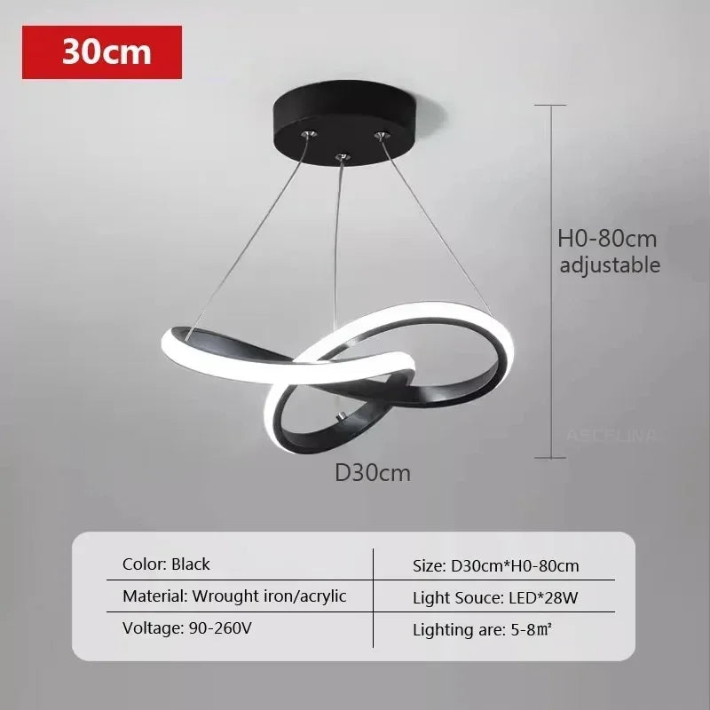 Lampa Wisząca LED Nordycka | Nowoczesne Oświetlenie 1,5 kg do Salonu i Jadalni 8