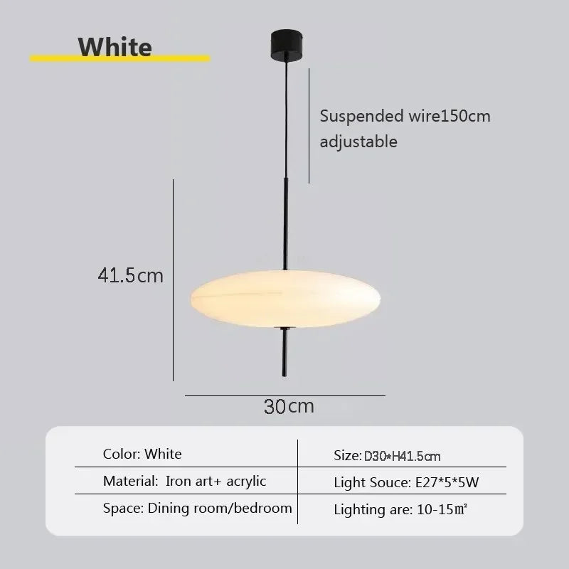 Lampa Wisząca LED | Designerski Styl 0,3 kg do Salonu, Energooszczędna, Trzy Tryby Oświetlenia 6