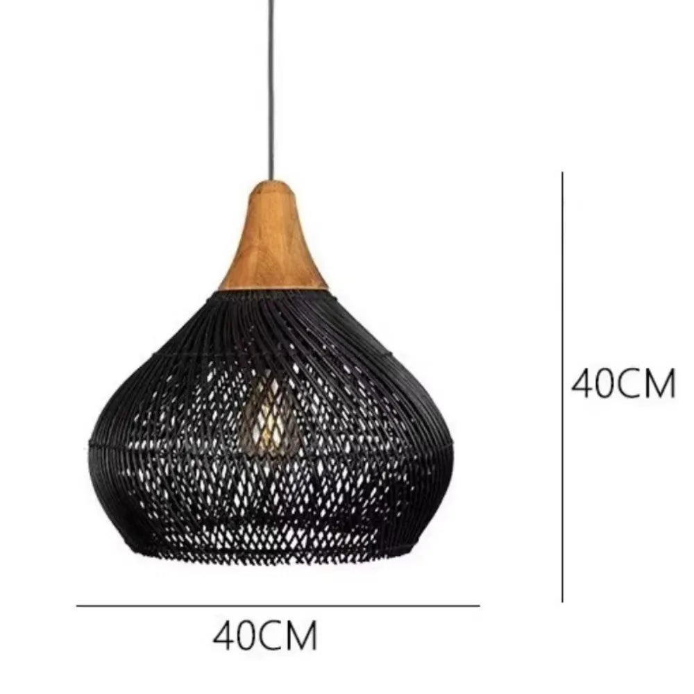 Lampa Wisząca Rattanowa E27 | Rękodzieło 1kg do Salonów i Jadalni 1