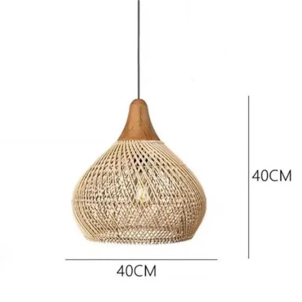 Lampa Wisząca Rattanowa E27 | Rękodzieło 1kg do Salonów i Jadalni 2