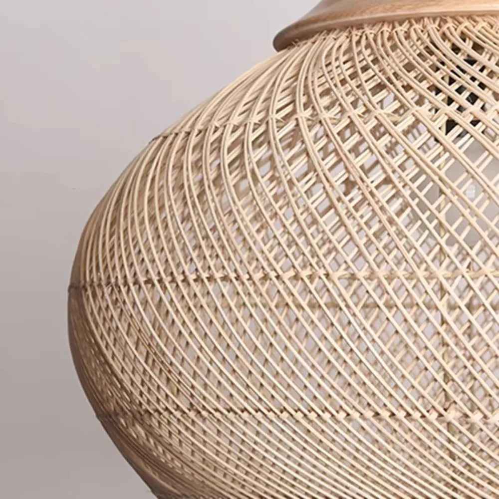 Lampa Wisząca Rattanowa E27 | Rękodzieło 1kg do Salonów i Jadalni 4
