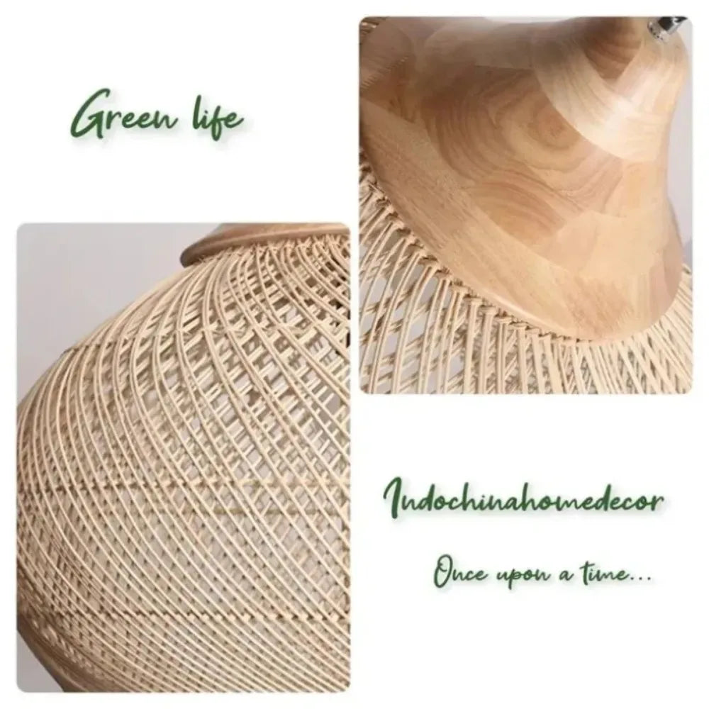 Lampa Wisząca Rattanowa E27 | Rękodzieło 1kg do Salonów i Jadalni 5