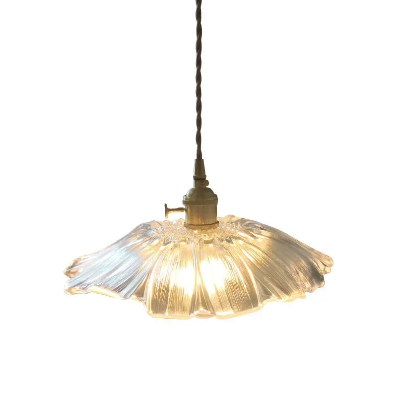 Lampa Wisząca Retro | Szkło W Kwiaty 1.5kg - Idealna Do Salonu, Stylowe Oświetlenie 5