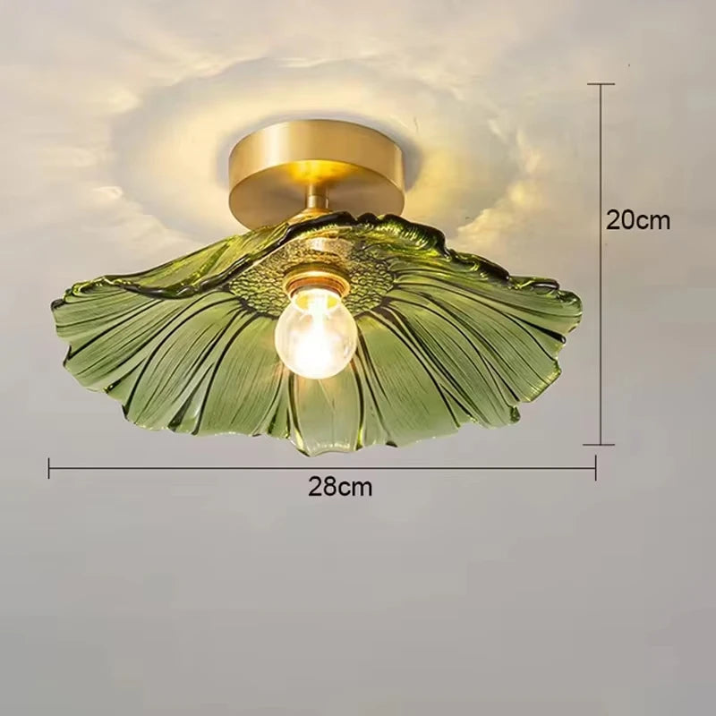 Lampa Wisząca Retro | Szkło W Kwiaty 1.5kg - Idealna Do Salonu, Stylowe Oświetlenie 6