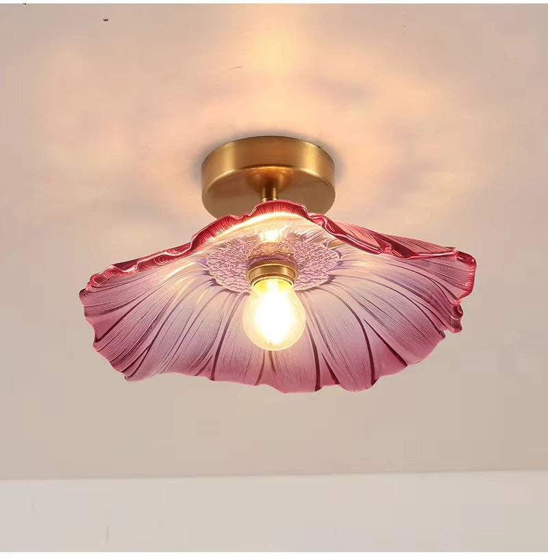 Lampa Wisząca Retro | Szkło W Kwiaty 1.5kg - Idealna Do Salonu, Stylowe Oświetlenie 9