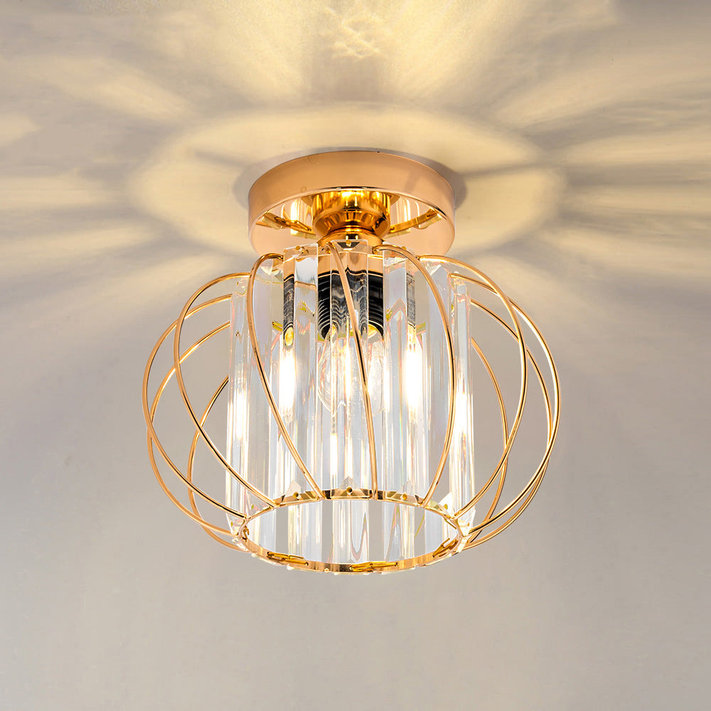 Lampa Wisząca Szklana Kula z Metalową Ramą – Nowoczesna Lampa do Salonu, Korytarza i Sypialni 10
