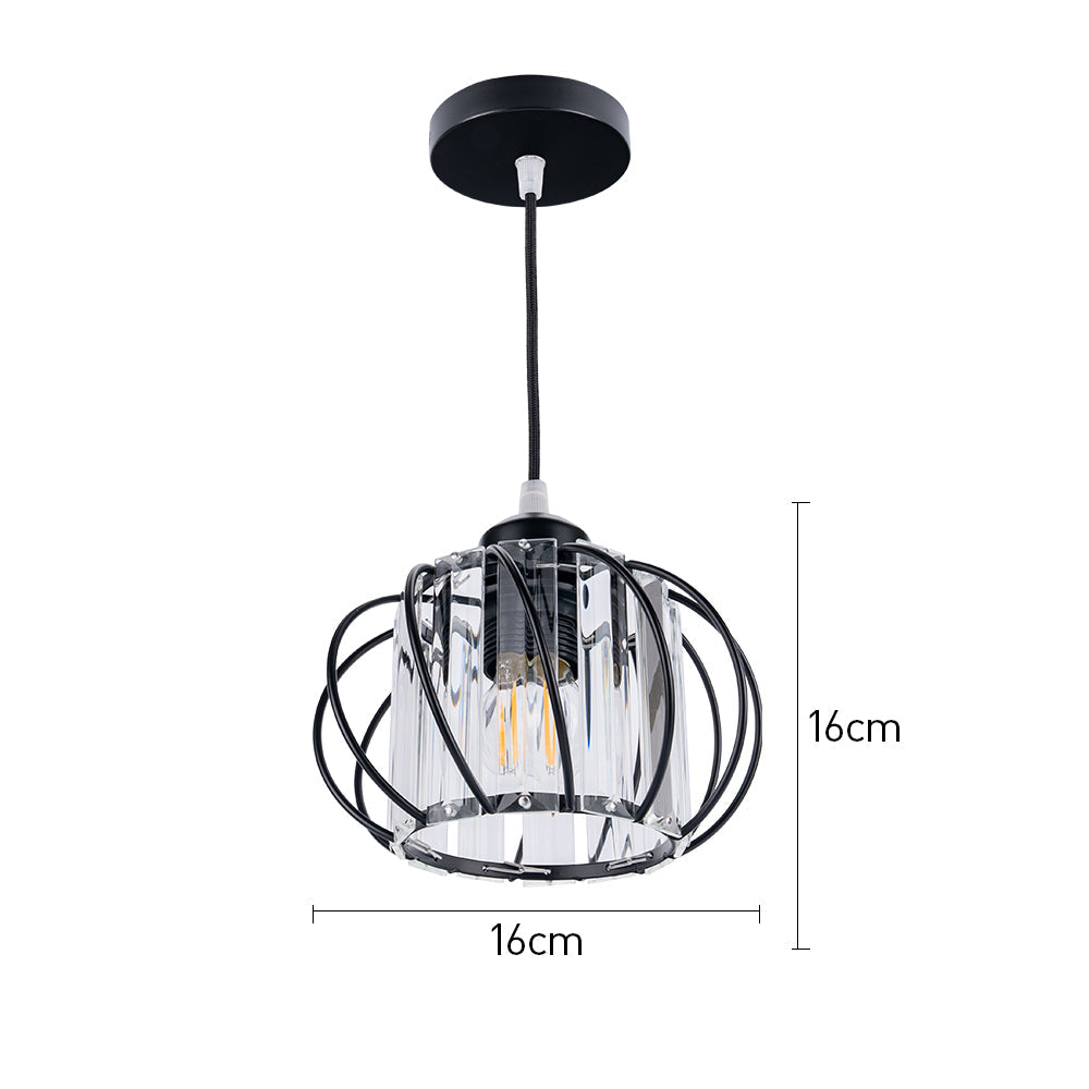 Lampa Wisząca Szklana Kula z Metalową Ramą – Nowoczesna Lampa do Salonu, Korytarza i Sypialni 7