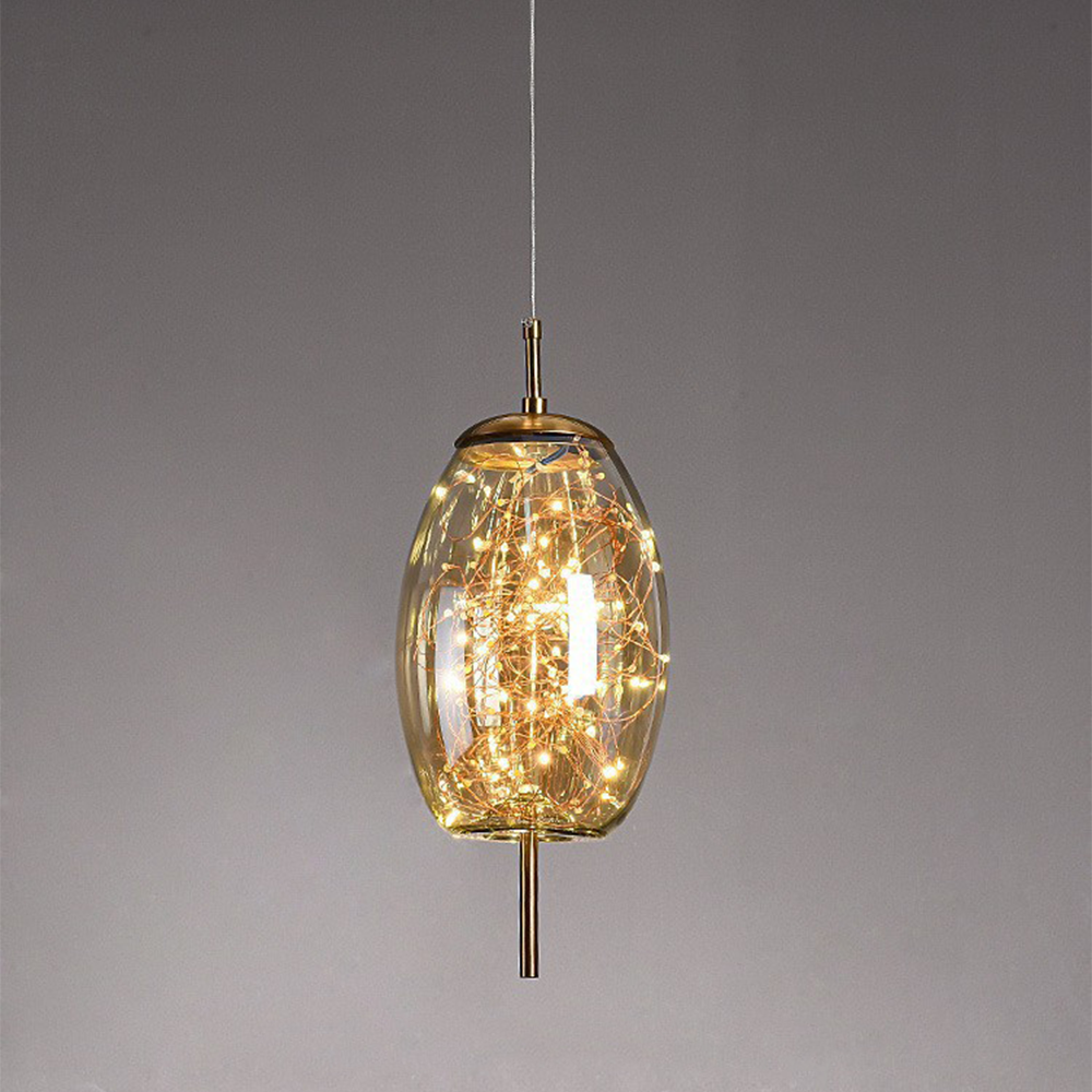 Lampa Wisząca Szklana LED z Regulowanym Przewodem – Nowoczesna Lampa do Salonu i Jadalni, Idealna Nad Stół 10