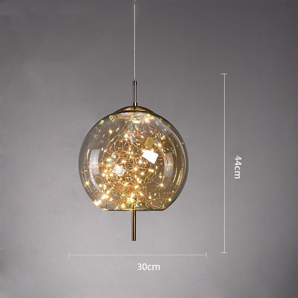 Lampa Wisząca Szklana LED z Regulowanym Przewodem – Nowoczesna Lampa do Salonu i Jadalni, Idealna Nad Stół 6