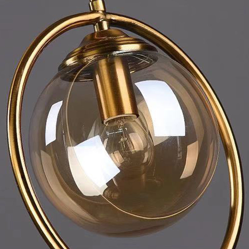 Lampa Wisząca Szklana z Metalowymi Elementami | Elegancki Żyrandol do Salonu, Idealna Nadzór nad Stołem 6