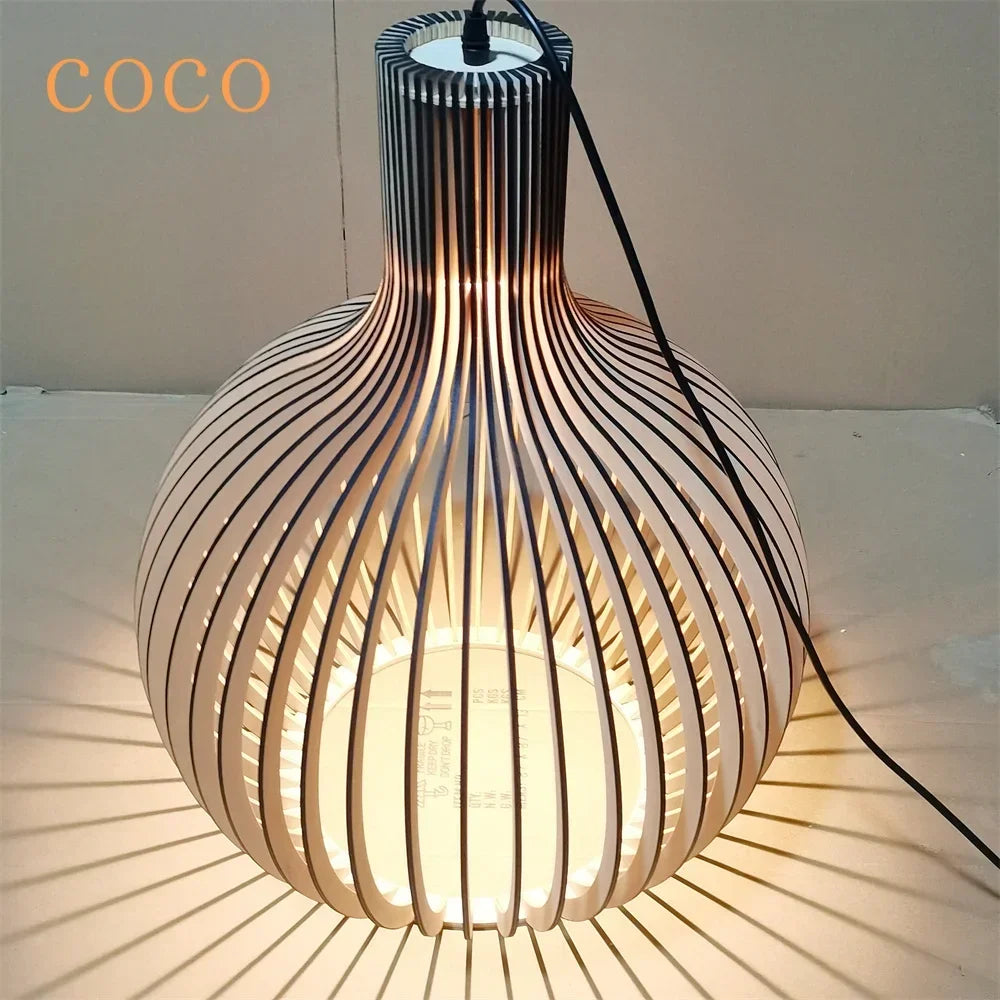Lampa Wisząca Z Drewna | Elegancki Design 1,5 Kg Do Salonu, Sypialni, Biura 1