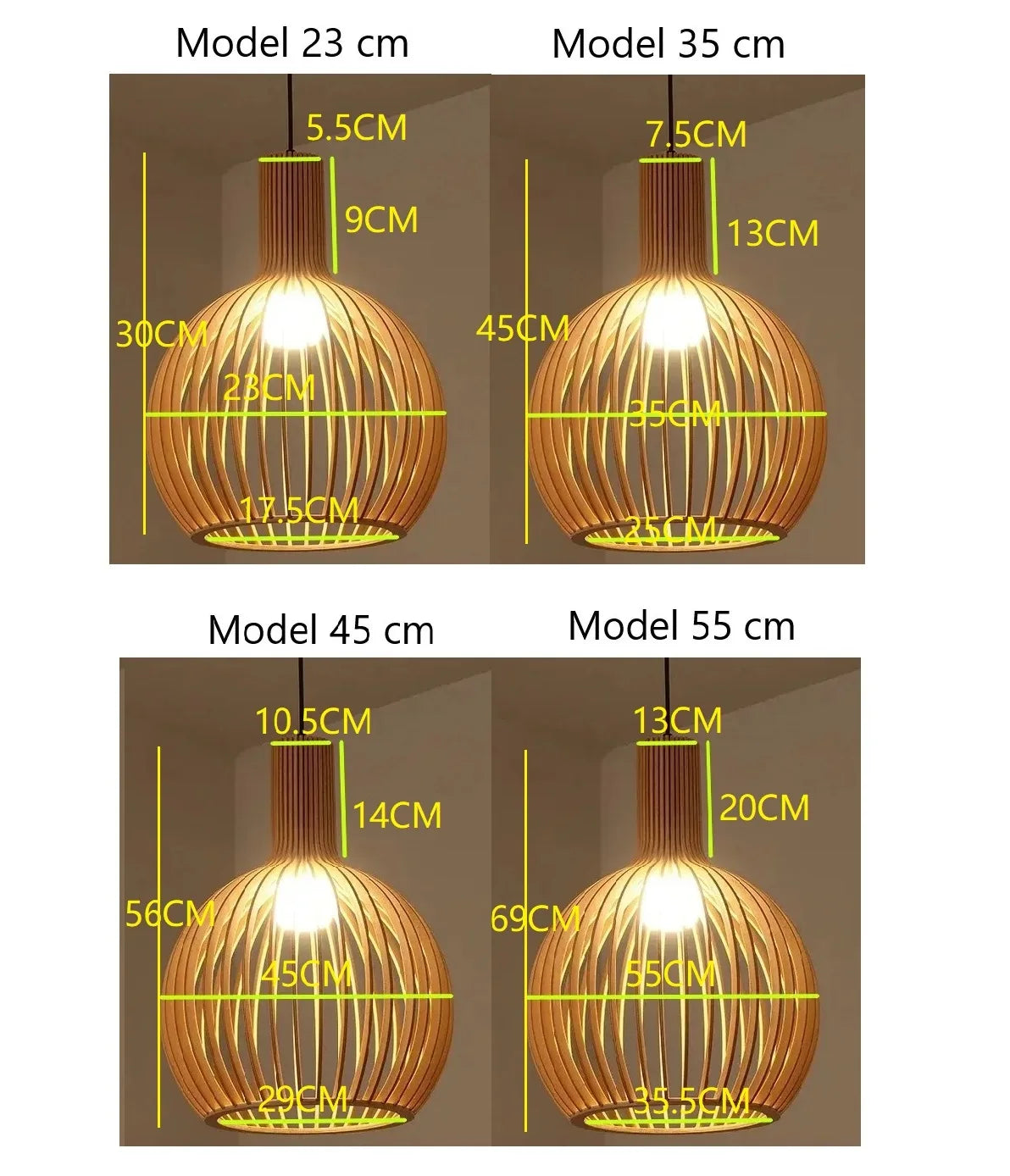 Lampa Wisząca Z Drewna | Elegancki Design 1,5 Kg Do Salonu, Sypialni, Biura 5