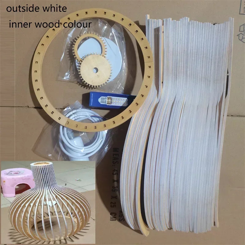 Lampa Wisząca Z Drewna | Elegancki Design 1,5 Kg Do Salonu, Sypialni, Biura 8
