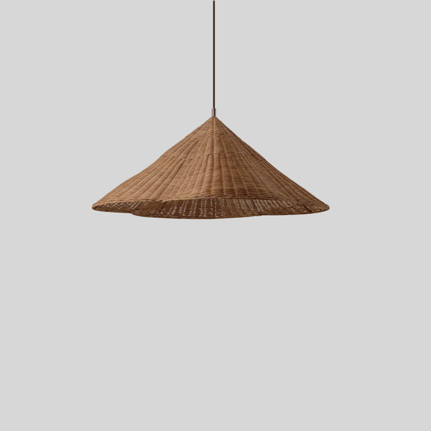 Lampa Wisząca z Rattanu, Pleciona Lampa do Salonu z Regulowaną Wysokością - Rustykalny Żyrandol do Wnętrz 7