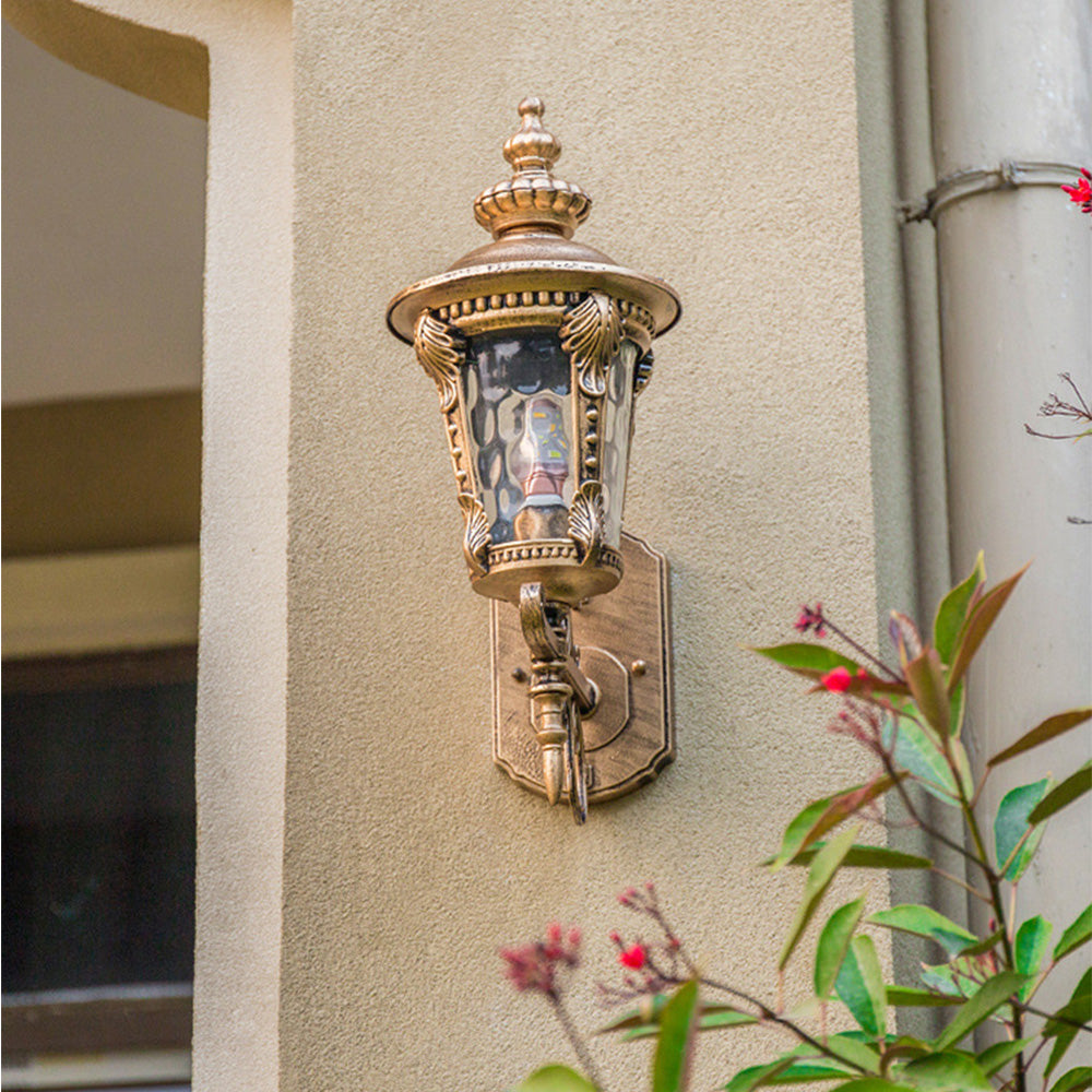 Lampa Zewnętrzna Vintage z Szklanym Kloszem i Aluminiową Obudową – Oświetlenie na Dom, Idealna do Ogrodu i Patio 4