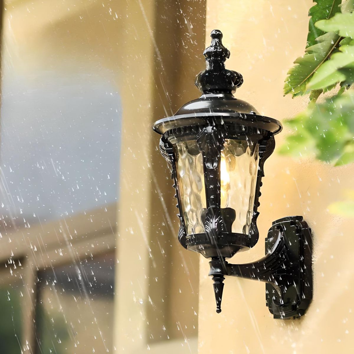 Lampa Zewnętrzna Vintage z Szklanym Kloszem i Aluminiową Obudową – Oświetlenie na Dom, Idealna do Ogrodu i Patio 6