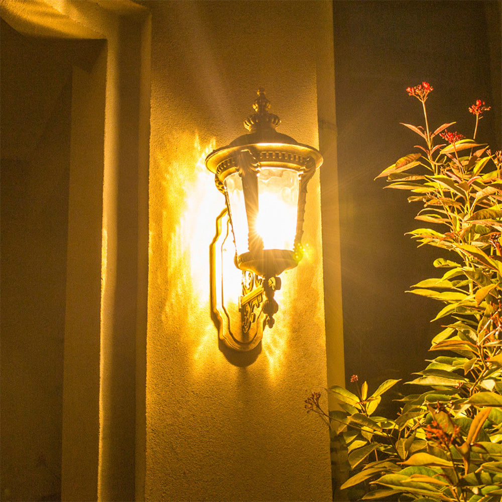 Lampa Zewnętrzna Vintage z Szklanym Kloszem i Aluminiową Obudową – Oświetlenie na Dom, Idealna do Ogrodu i Patio 8