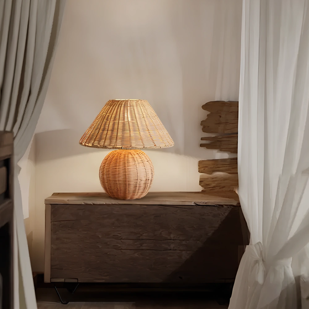 Lampa stołowa WeaveCraft™ | Ekologiczny bambus 0,5 kg 1