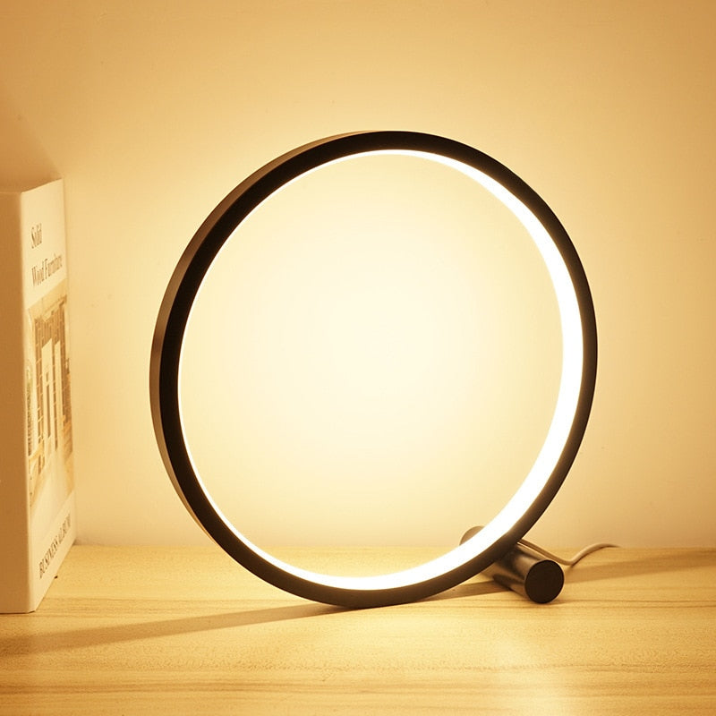 Lampka Nocna LED Halo | Dimmable, Minimalistyczna Lampa do Sypialni, 25 cm 1