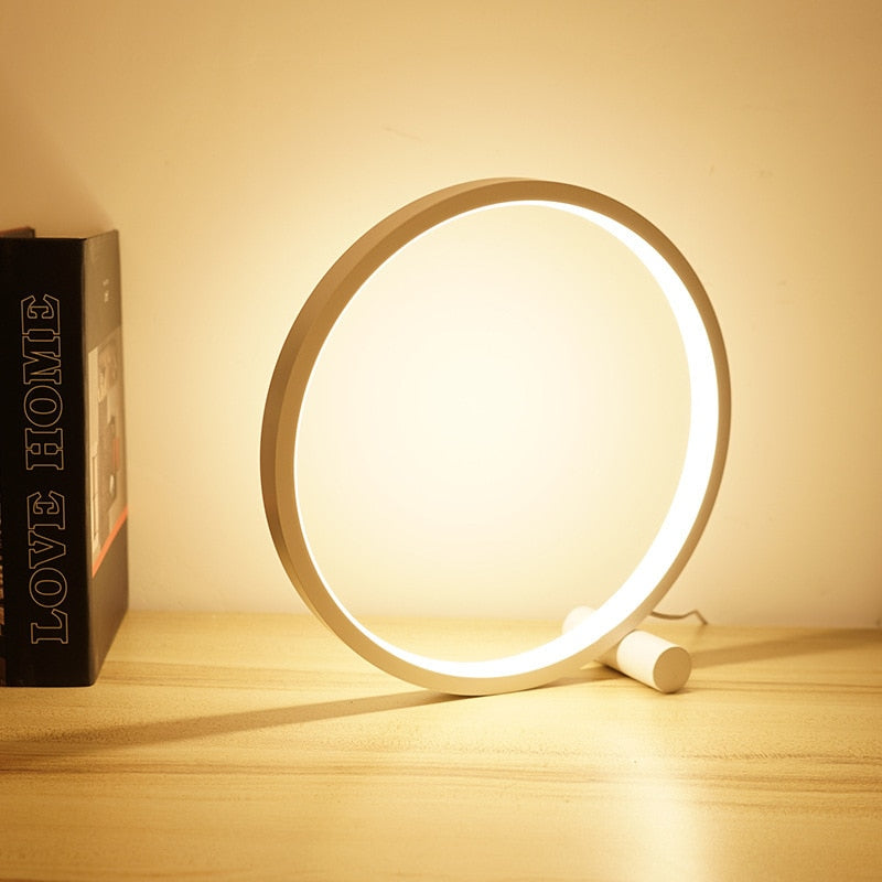 Lampka Nocna LED Halo | Dimmable, Minimalistyczna Lampa do Sypialni, 25 cm 4