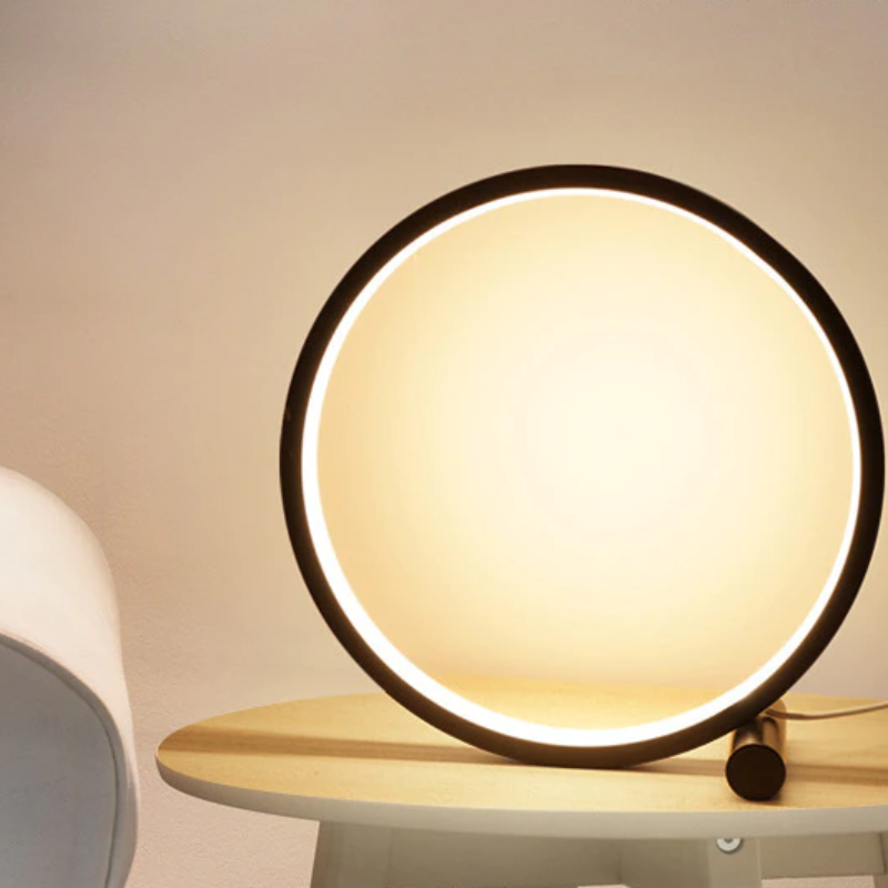 Lampka Nocna LED Halo | Dimmable, Minimalistyczna Lampa do Sypialni, 25 cm 5