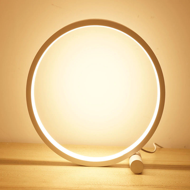 Lampka Nocna LED Halo | Dimmable, Minimalistyczna Lampa do Sypialni, 25 cm 6
