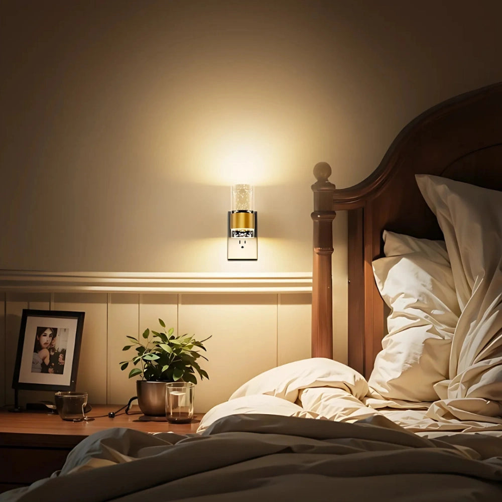 Lampka Nocna MuseGlow™ | Automatyczne Przyciemnianie, 0.5 kg | Nowoczesne Lampki Nocne do Sypialni 0