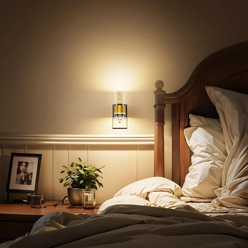 Lampka Nocna MuseGlow™ | Automatyczne Przyciemnianie, 0.5 kg | Nowoczesne Lampki Nocne do Sypialni 0