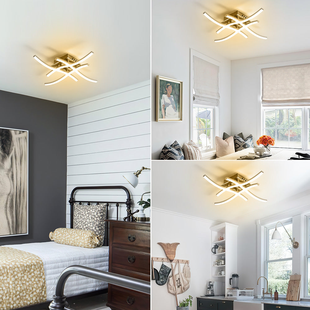 Nowoczesna Lampa Sufitowa LED z Aluminium, Energooszczędna 2240 Lumenów, Montaż Natynkowy do Salonu 7