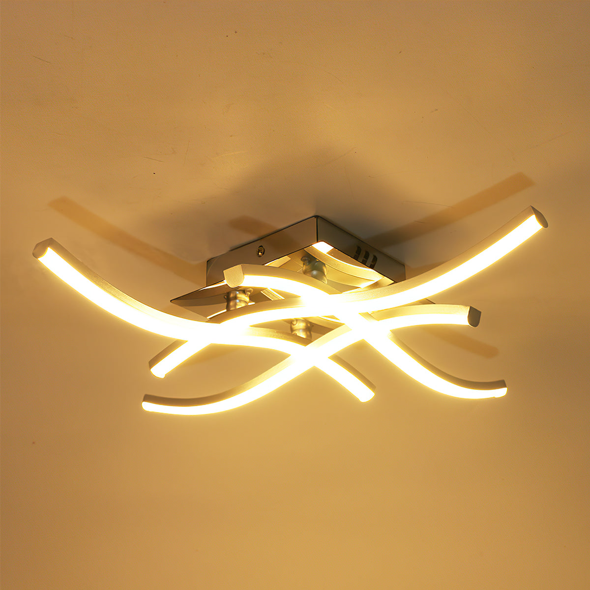 Nowoczesna Lampa Sufitowa LED z Aluminium, Energooszczędna 2240 Lumenów, Montaż Natynkowy do Salonu 8