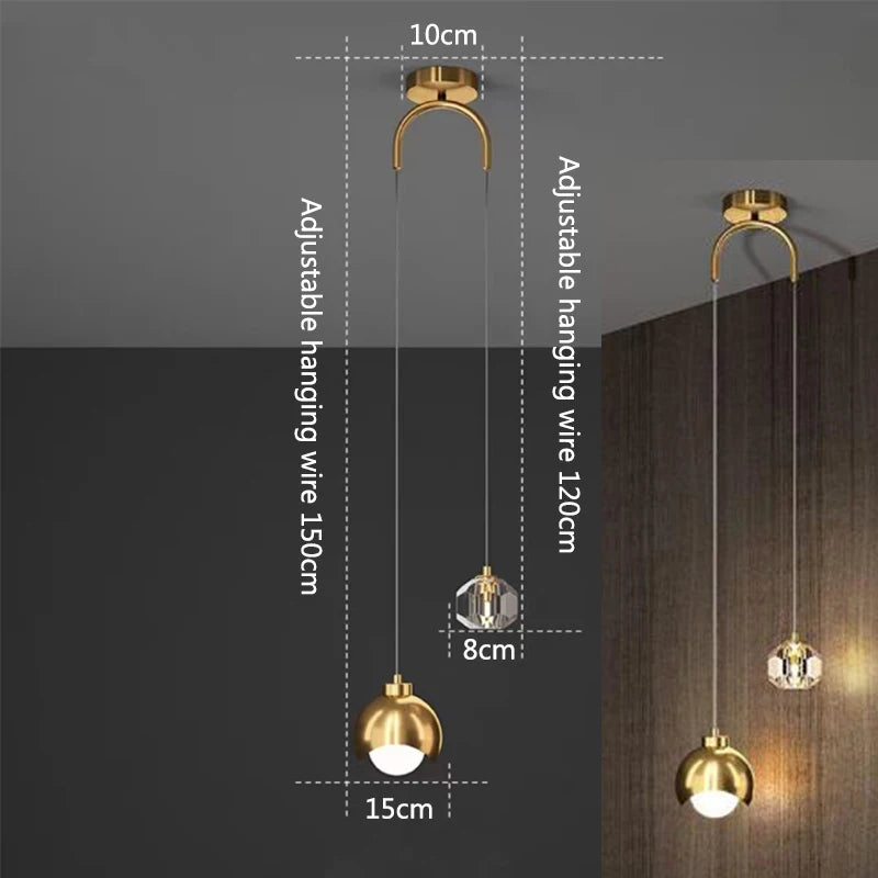 Nowoczesna Lampa Wisząca LED | Oświetlenie Do Salonu 1,5 kg 15