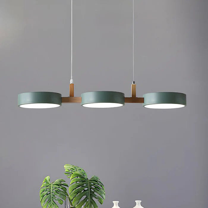 Nowoczesna Płaska Lampa Sufitowa LED z Żelaza i Drewna – Styl Nordic do Kuchni i Jadalni, Idealna do Salonów 10